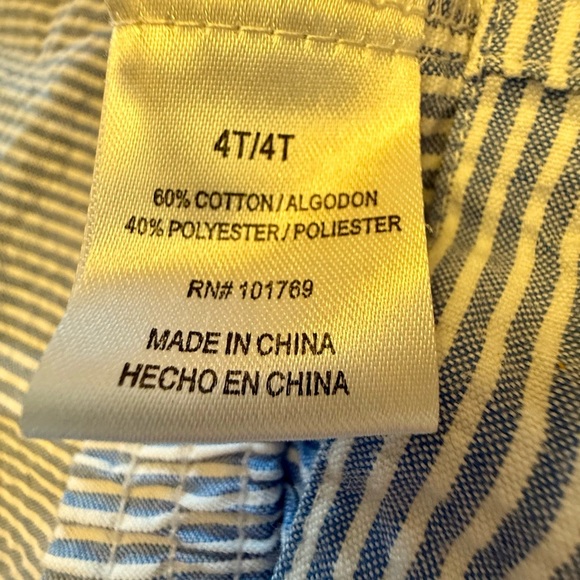 Boy's Classic Striped Seersucker Pants - Blue/White, Size 4T, elastic waist,NWOT - Picture 7 of 7